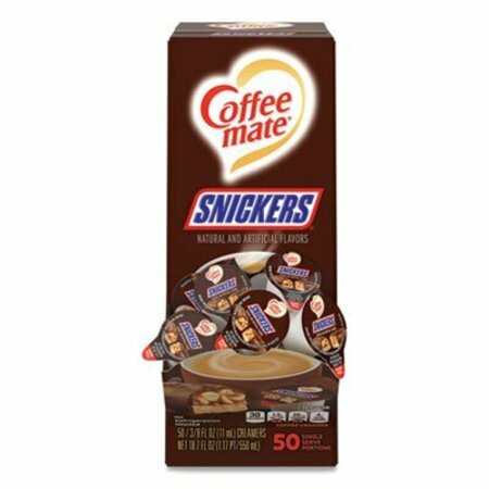 NESTLE Coffeemate, LIQUID COFFEE CREAMER, SNICKERS, 0.38 OZ MINI CUPS, 50PK 61425BX